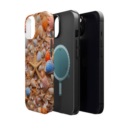 "Seaside Serenity Phone Case: Starfish and Seashells" -MagSafe Tough Cases