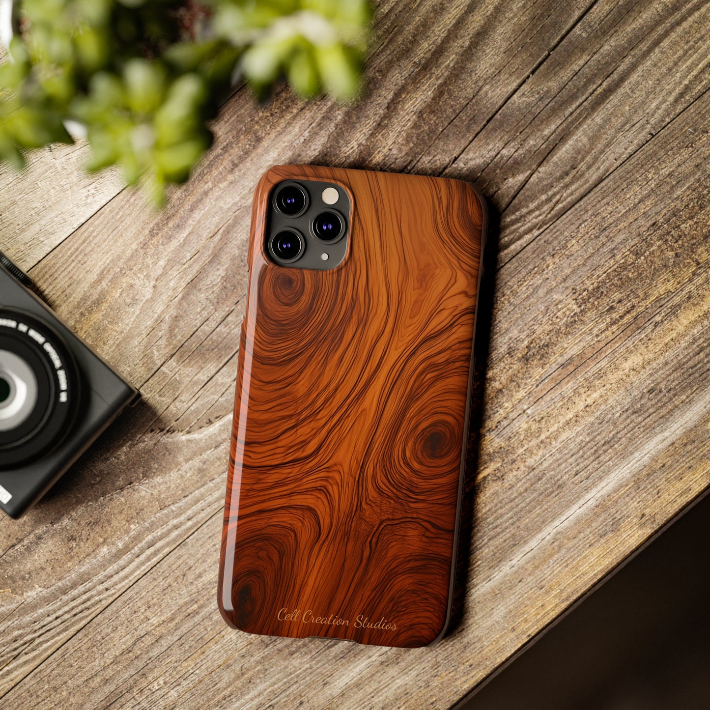 Introducing the "Natural Woodgrain" Cell Phone Case – Embrace Organic Beauty with Wood Pattern Design -Slim Phone Cases