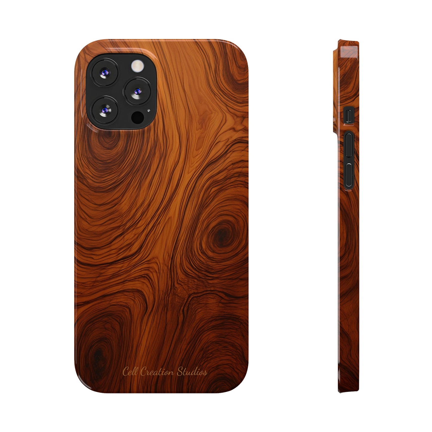 Introducing the "Natural Woodgrain" Cell Phone Case – Embrace Organic Beauty with Wood Pattern Design -Slim Phone Cases