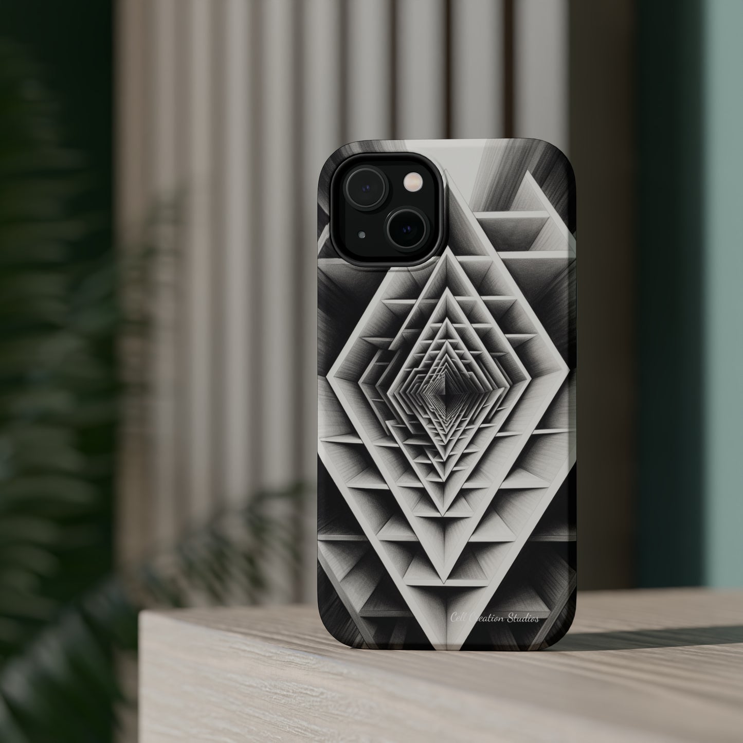 The "Geometric Triangle" Cell Phone Case -MagSafe Tough Cases