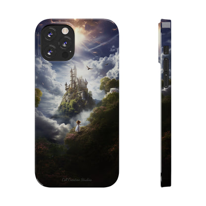 Introducing the "Enchanted Discovery" Cell Phone Case – Embark on a Journey of Magic with a Girl and a Magical Castle! -Slim Phone Cases