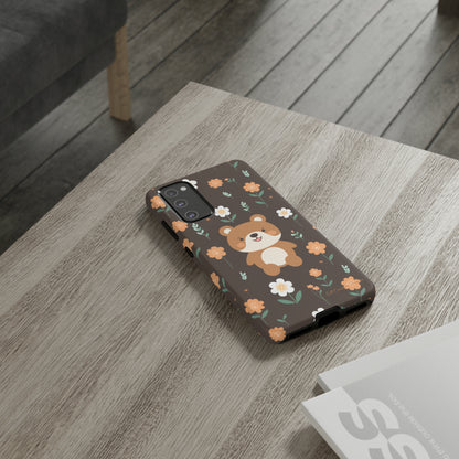 "Floral Bear Elegance" -Tough Phone Cases