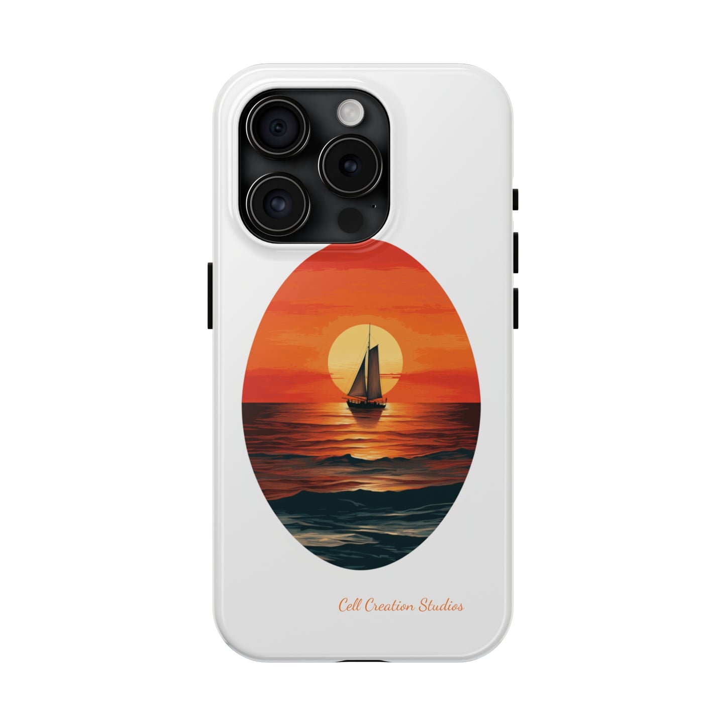 "Sailboat Sunset Serenity" -Tough iPhone Cases