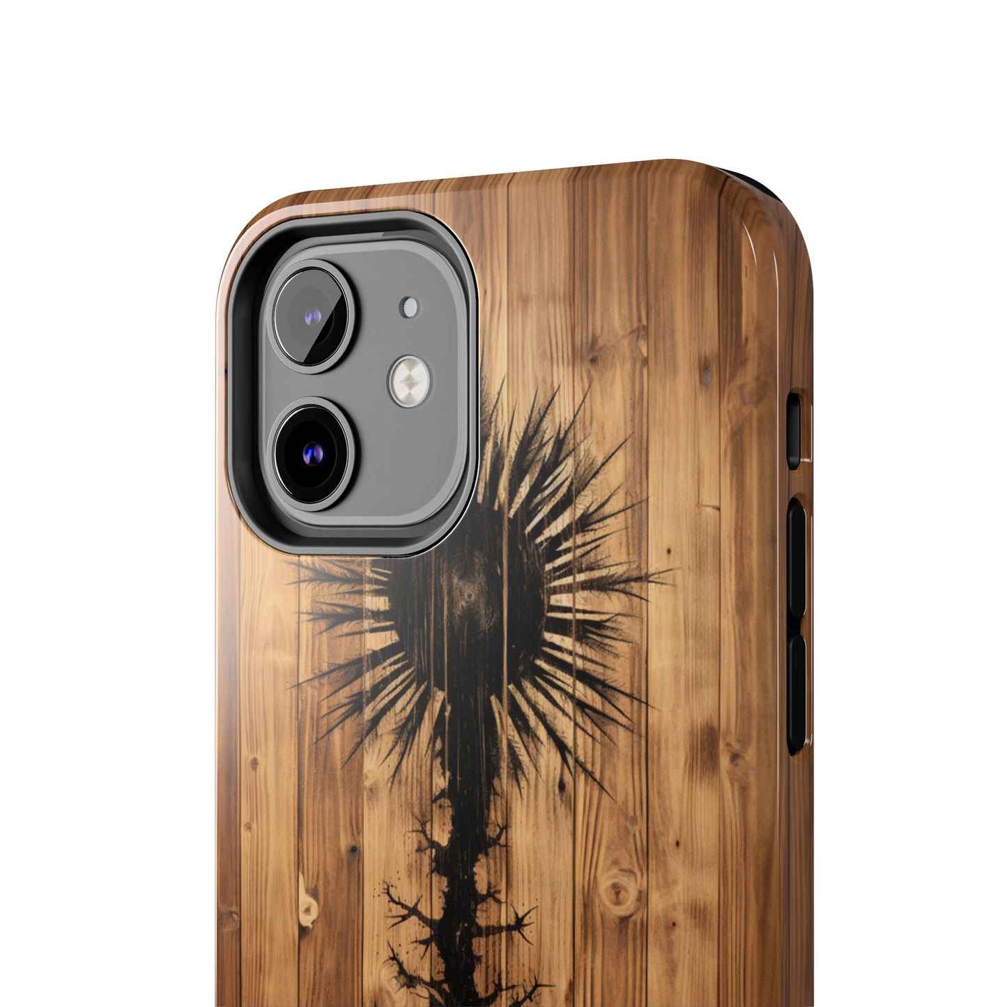 "Desert Plant on Wood Themed Phone Case: Embrace Nature's Beauty"-Tough Phone Cases