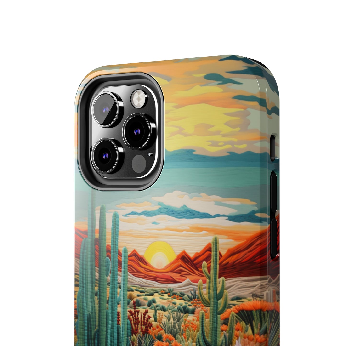 "Desert Bloom Embroidery" -Tough iPhone Cases