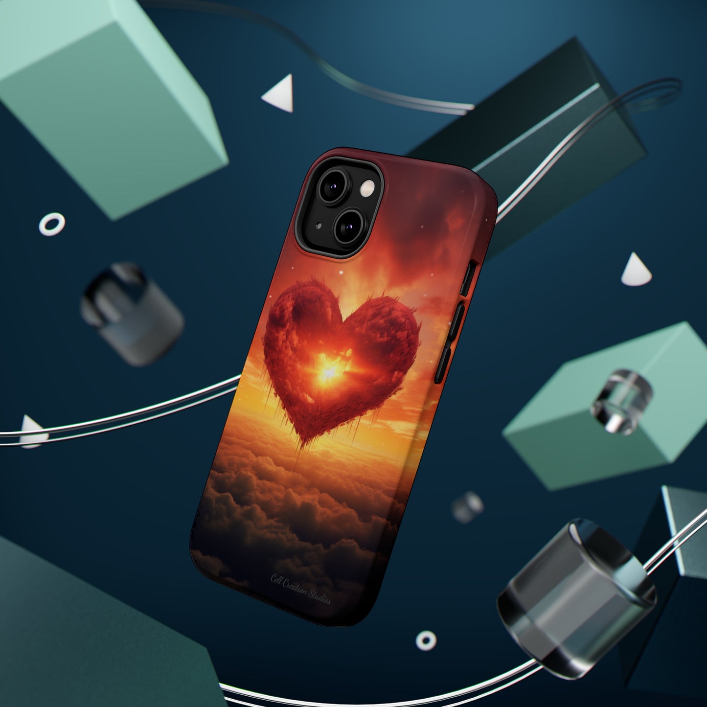 Introducing the "Sky-Heart Radiance" Cell Phone Case – Carry Love's Glow Everywhere You Go -MagSafe Tough Cases