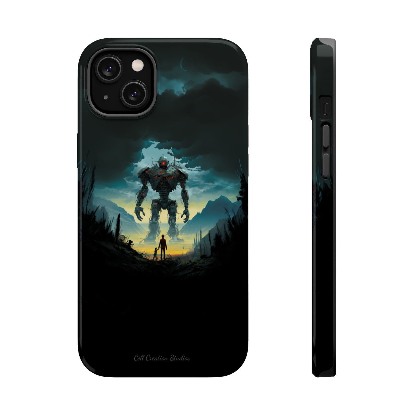 Introducing the "Rising Titan" Cell Phone Case – Witness the Astonishing Emergence of a Giant Robot! -MagSafe Tough Cases