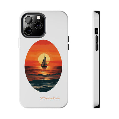 "Sailboat Sunset Serenity" -Tough iPhone Cases