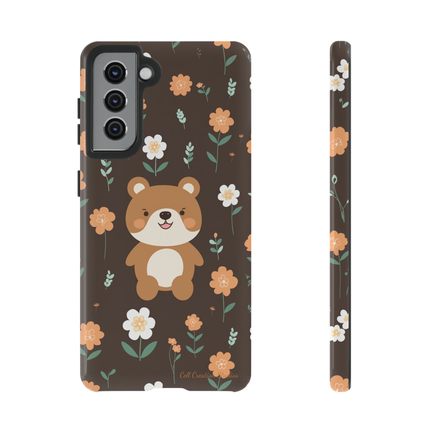 "Floral Bear Elegance" -Tough Phone Cases