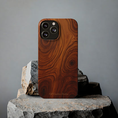 Introducing the "Natural Woodgrain" Cell Phone Case – Embrace Organic Beauty with Wood Pattern Design -Slim Phone Cases