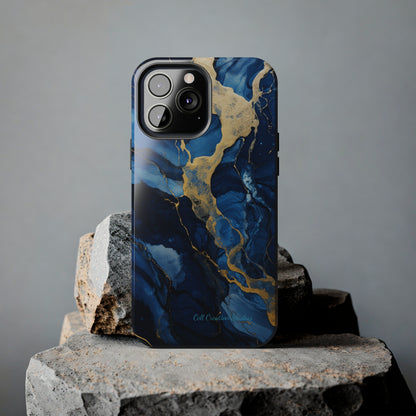 "Azure Elegance Marble" -Tough iPhone Cases