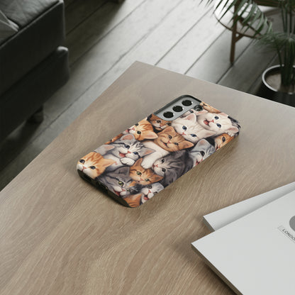 "Kitten Cuddle Haven" Phone Case -Tough Cases