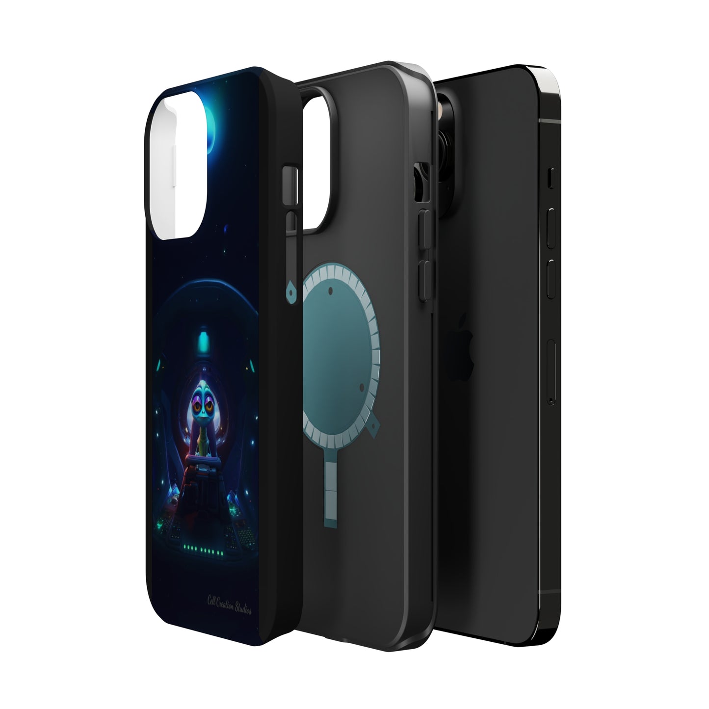 The "Cosmic Cruising Bored Alien" Phone Case -MagSafe Tough Cases