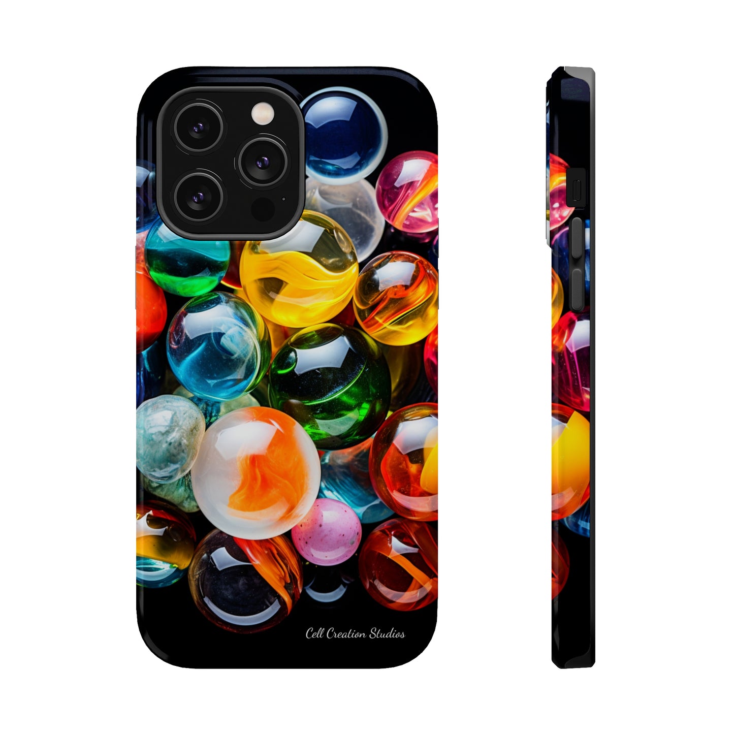 Introducing the "Vibrant Marbles Mosaic" Cell Phone Case – Carry a Kaleidoscope of Colors! -MagSafe Tough Cases