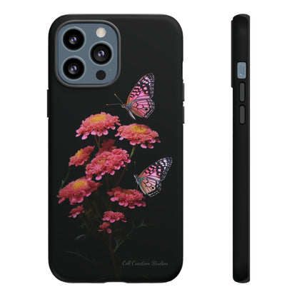 "Achillea Desert Eve Deep Rose & Butterfly" Phone Case -Tough Cases