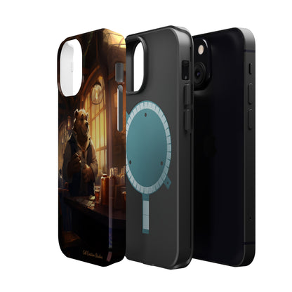 Introducing the "Bar-Hopping Bear" Cell Phone Case – Unleash Your Wild Side -MagSafe Tough Cases