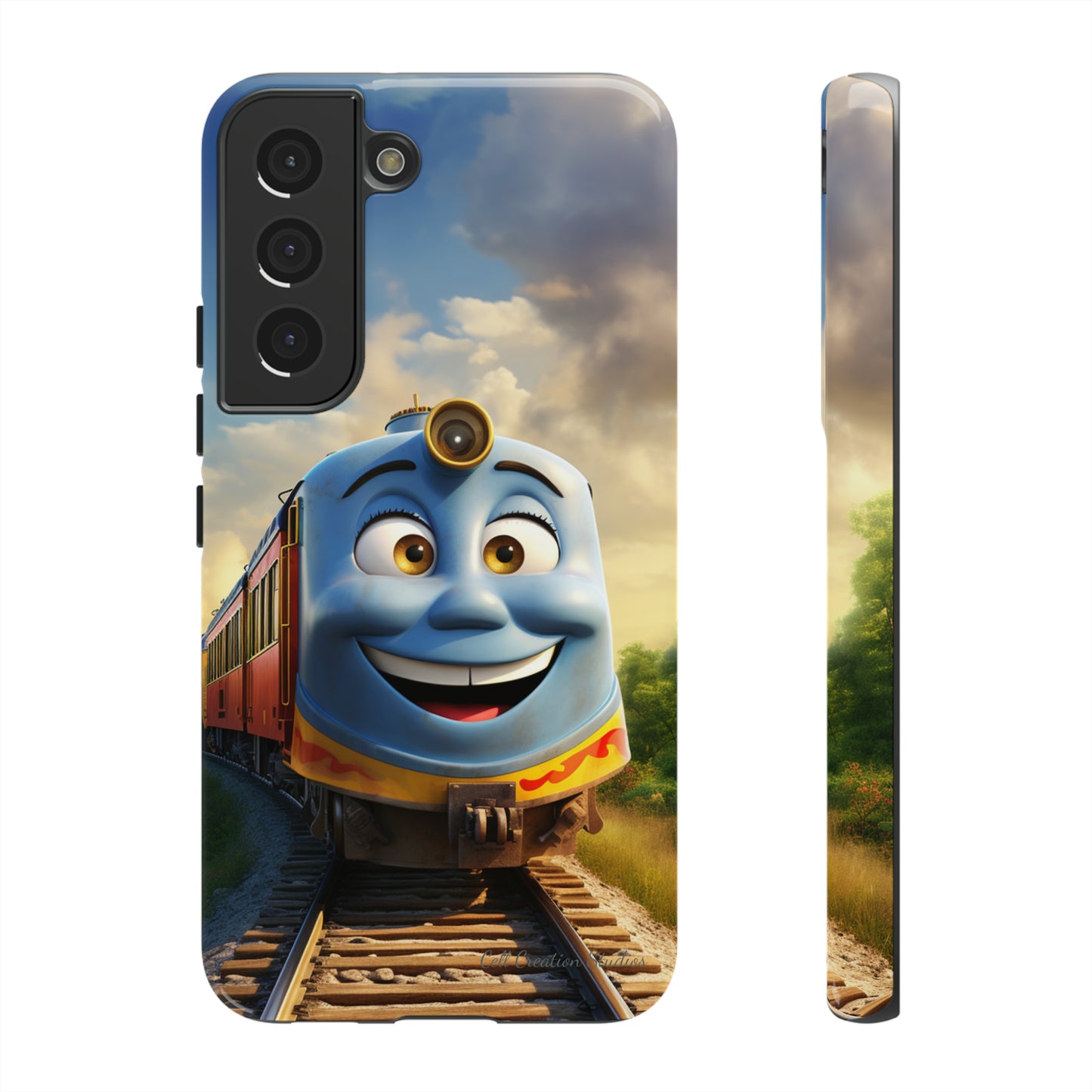 The "Smiling Blue Train" Phone Case -Tough Cases