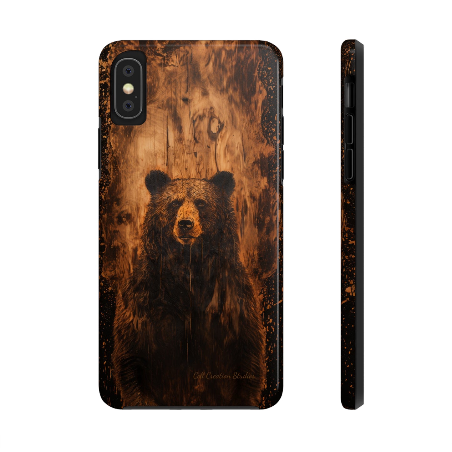 "Bear Wood Grain"-Tough Phone Cases