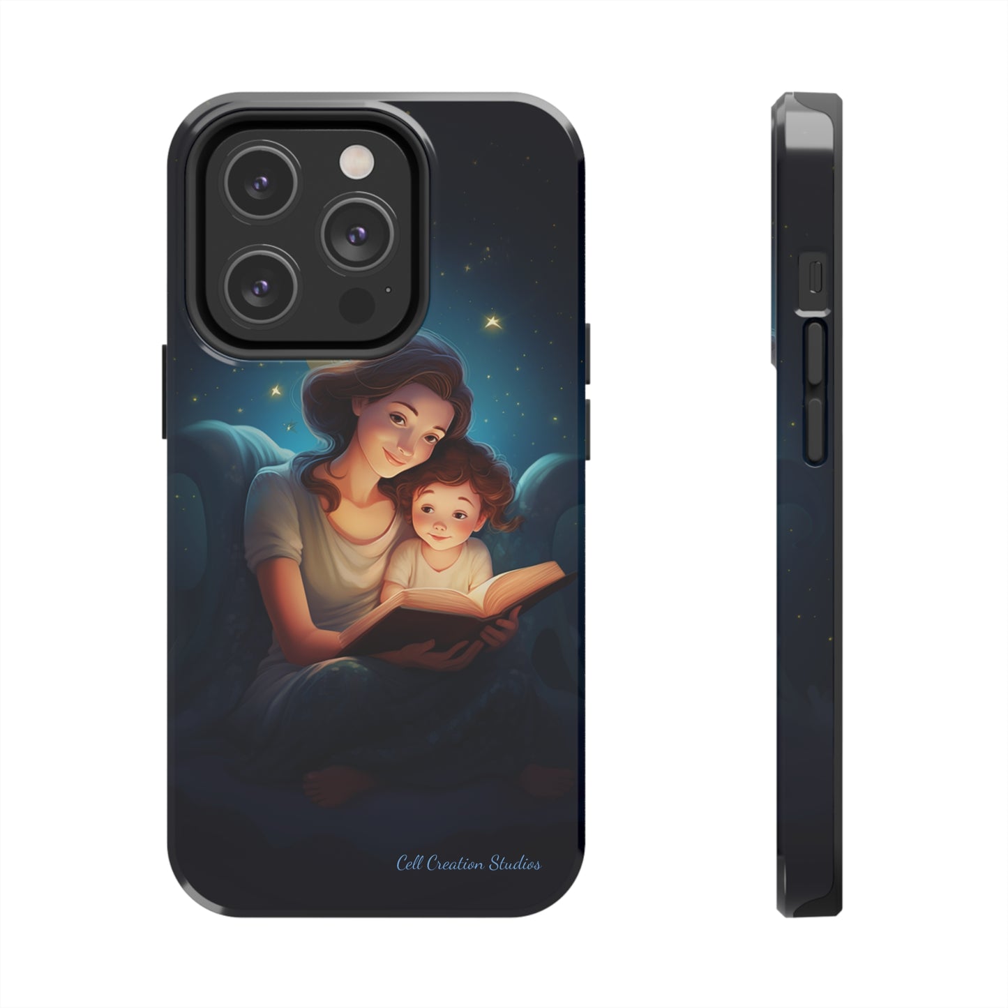 Introducing the "Bedtime Story Bliss" Cell Phone Case – Cherish Heartwarming Moments with Every Glance -Tough Phone Cases