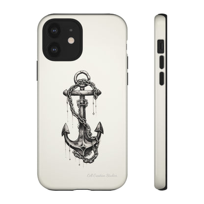 "Nautical Elegance Anchor" -Tough iPhone Cases