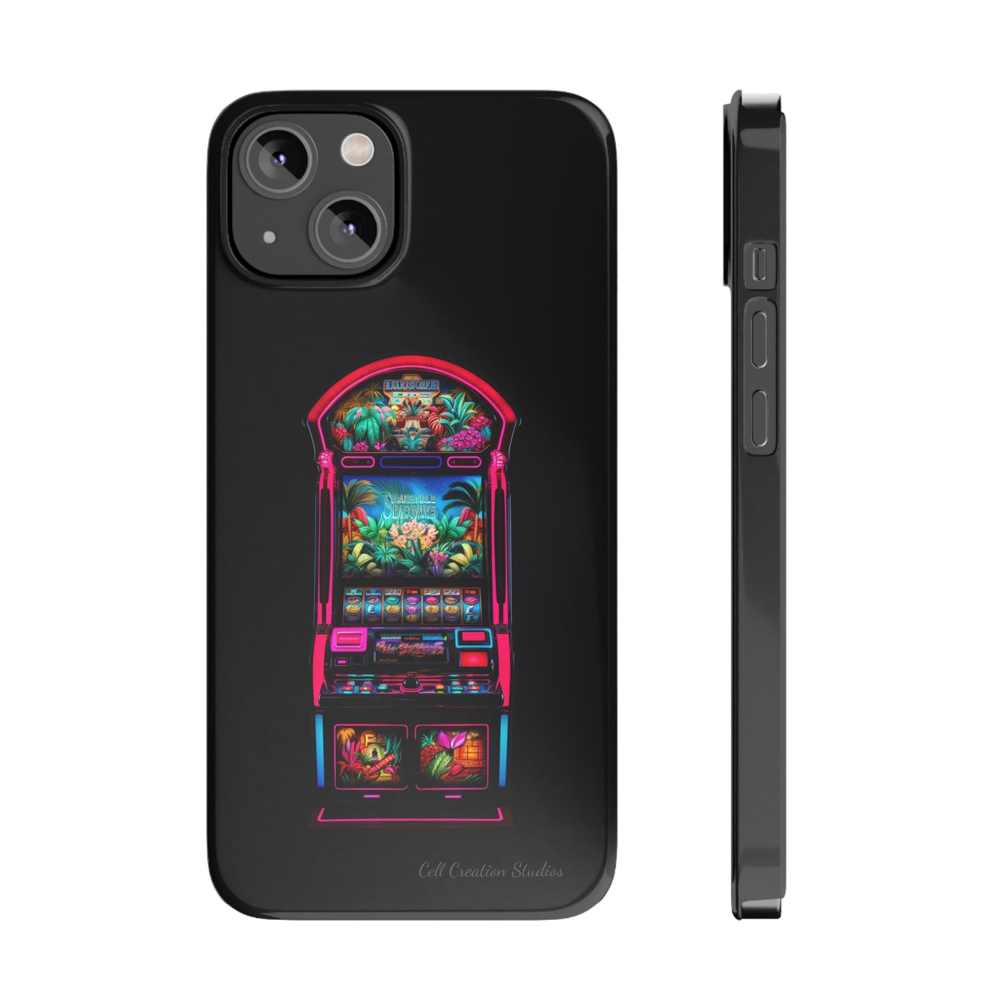 Introducing the "Vibrant Slot Frenzy" Cell Phone Case – Experience the Thrill of Colors and Luck -Slim Phone Cases