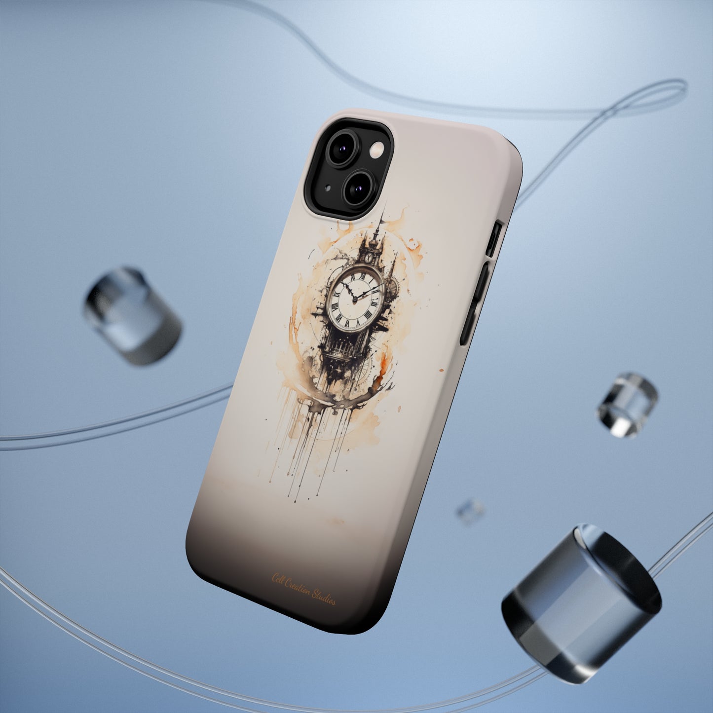 Introducing the "Elegant Clockwork" Cell Phone Case – Embrace Timekeeping with Style and Grace -MagSafe Tough Cases