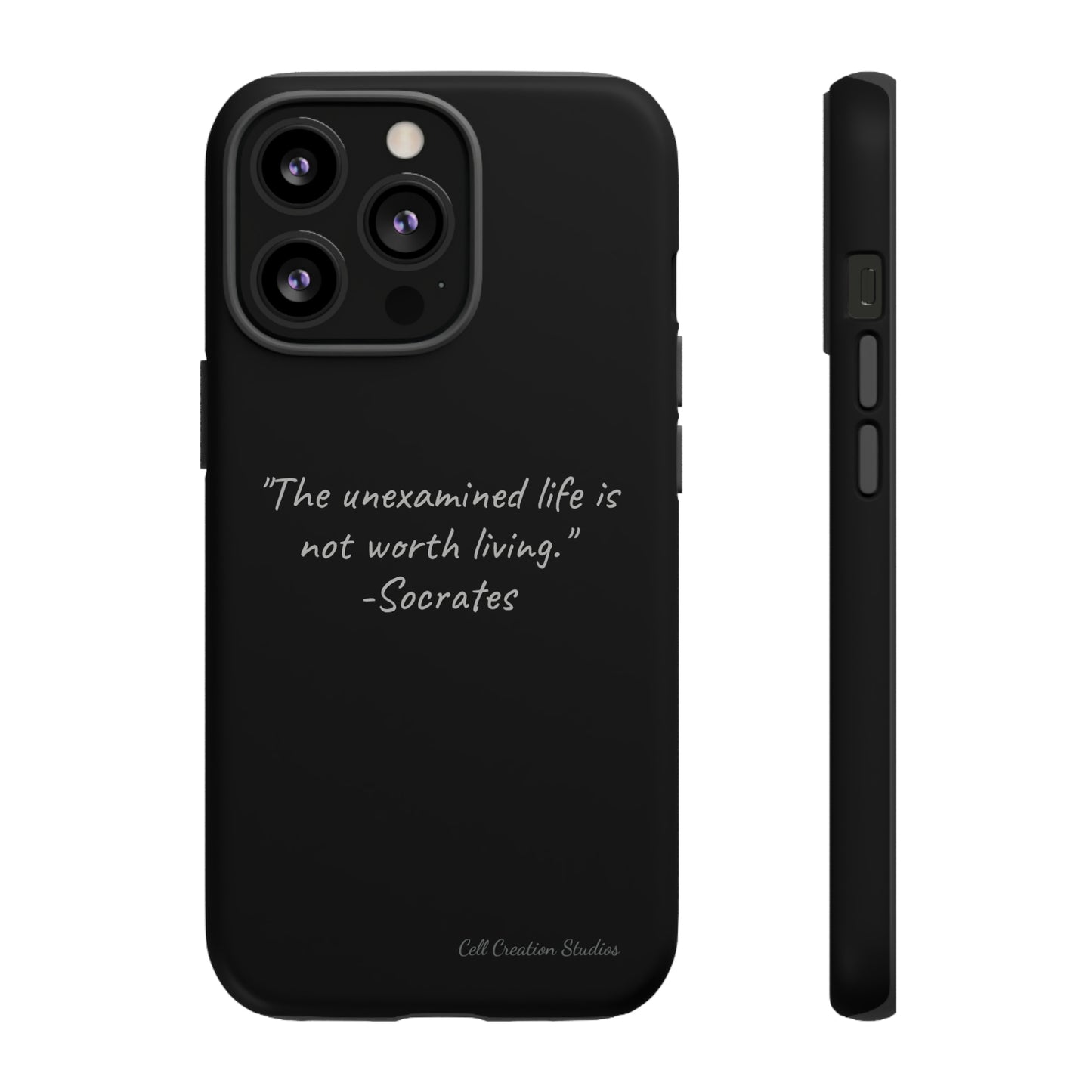 "Life's Examination" Socrates Quote Phone Case -Tough Cases