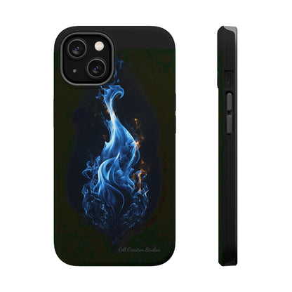 "Blue Flame" Phone Case: Ignite Your Style with Fiery Elegance -MagSafe Tough Cases