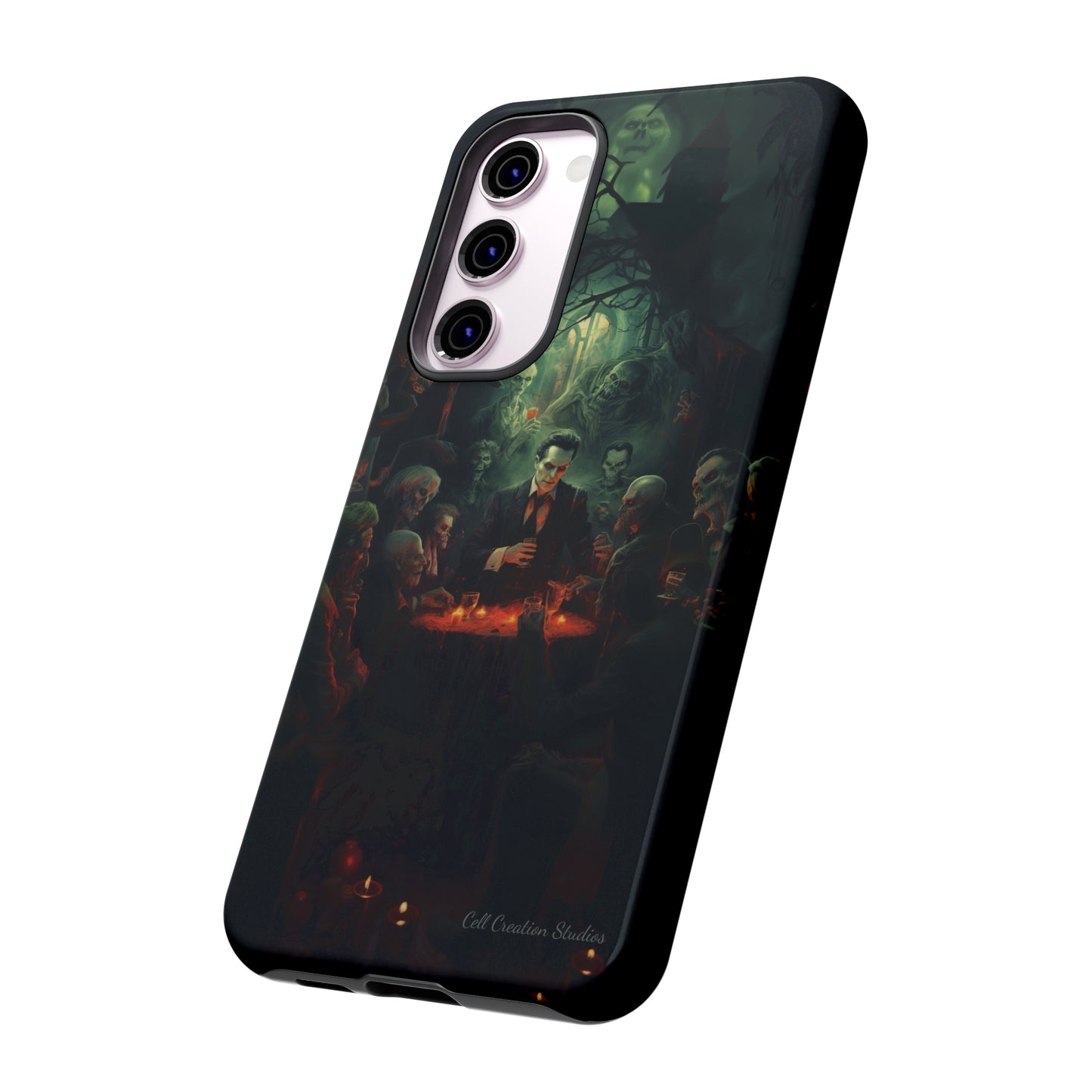 Introducing the "Ghoulish Gala" Cell Phone Case – Dracula's Halloween Soiree -Tough Cases