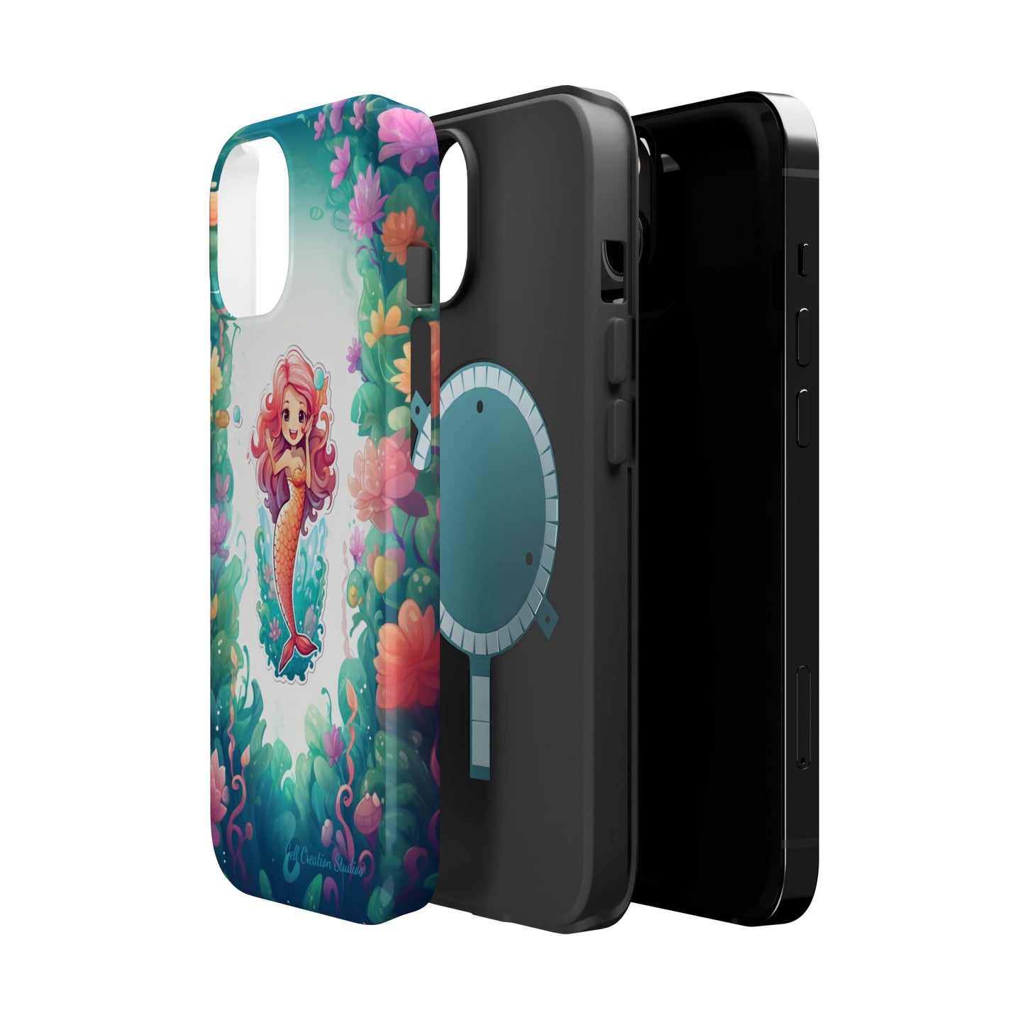 "Pink Seaflower Mermaid" -MagSafe Tough iPhone Cases