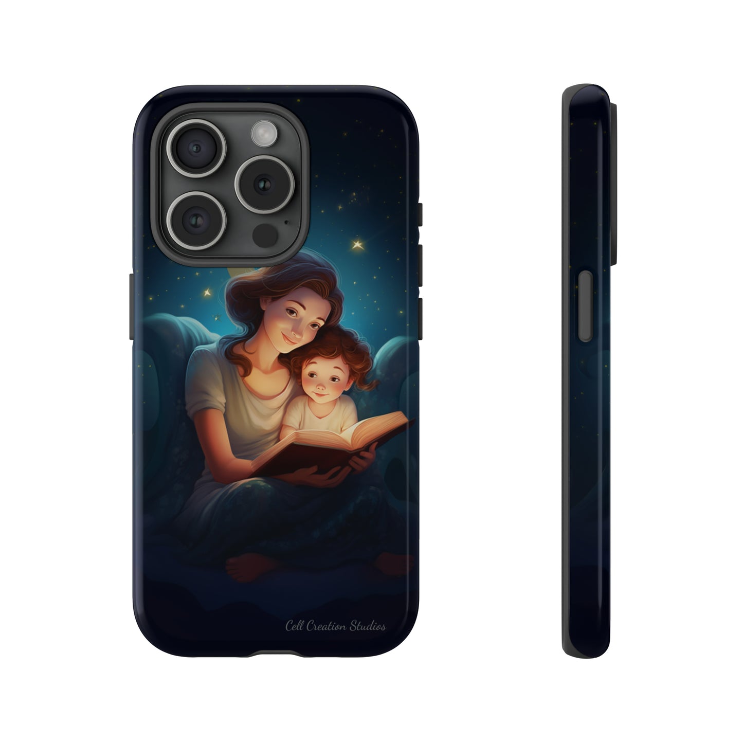 Introducing the "Bedtime Story Bliss" Cell Phone Case – Cherish Heartwarming Moments with Every Glance -Tough Cases