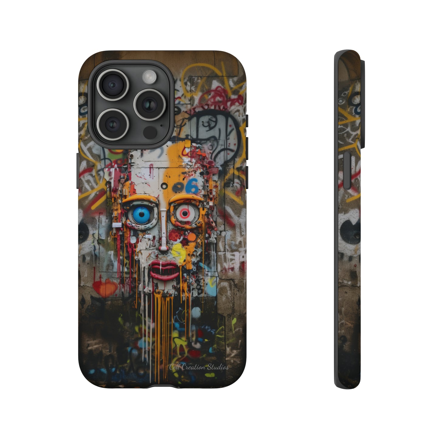 "Urban Graffiti Face" -Tough Phone Cases