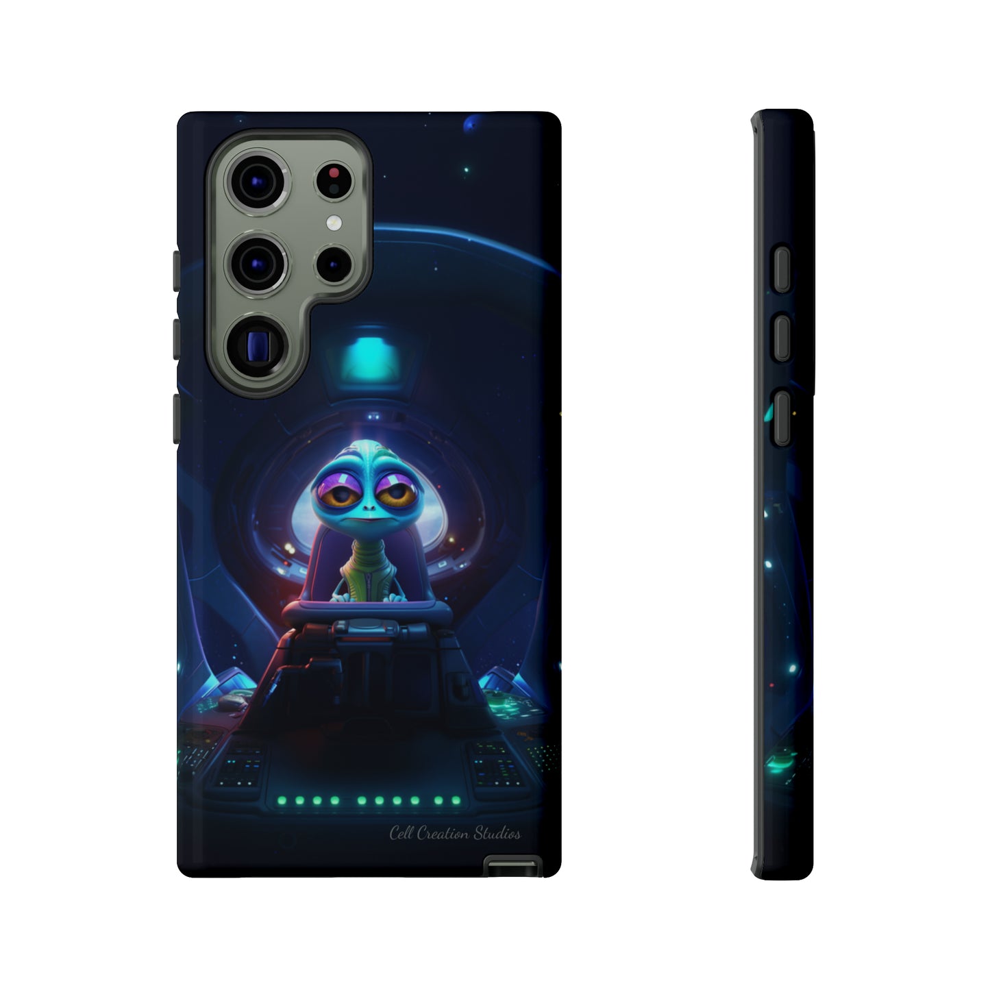 The "Cosmic Cruising Bored Alien" Phone Case -Tough Cases