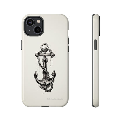 "Nautical Elegance Anchor" -Tough iPhone Cases