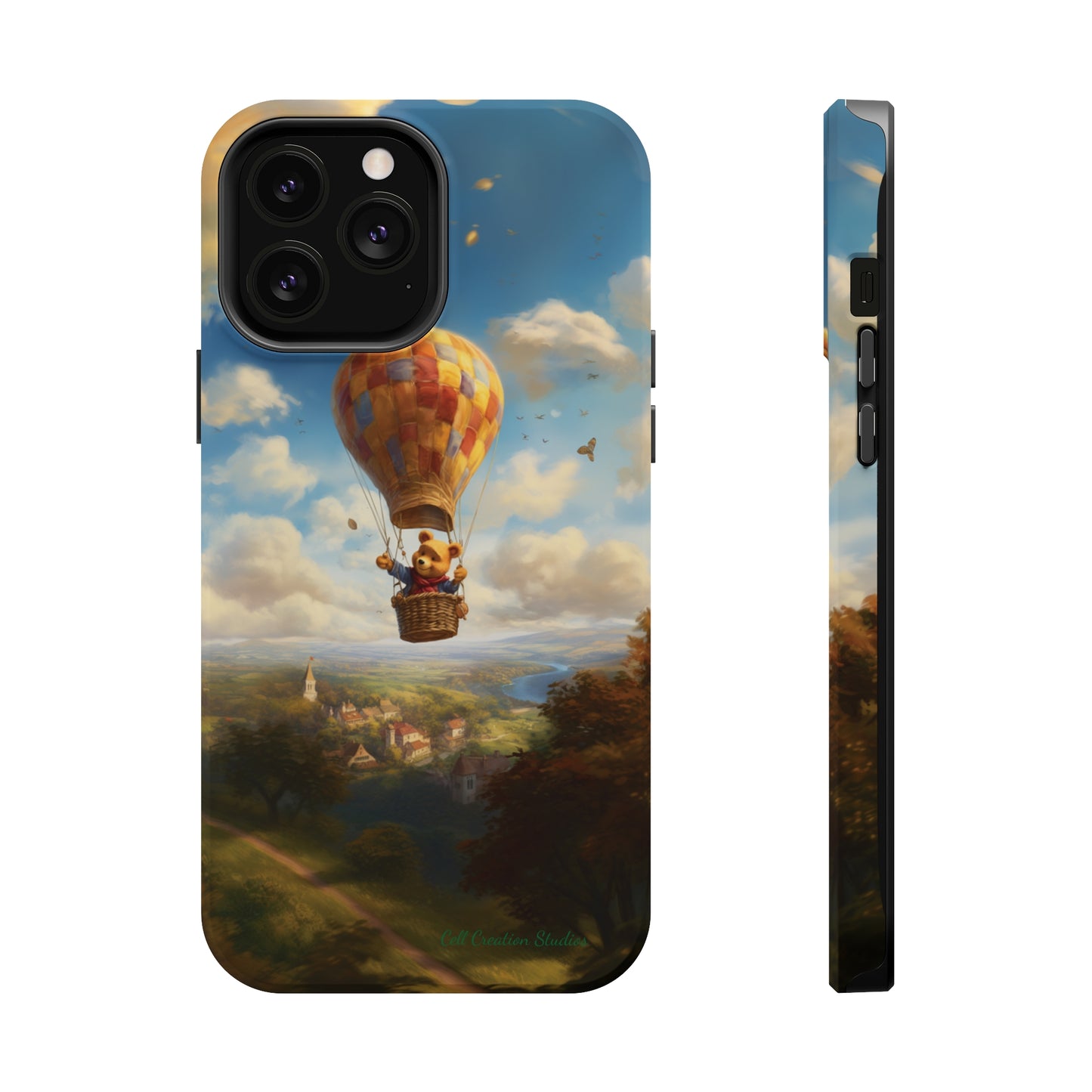 Introducing the "Winnie-The-Pooh's Balloon Adventure" Cell Phone Case – Soar to New Heights in Style -MagSafe Tough Cases