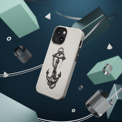 "Nautical Elegance Anchor" -MagSafe Tough iPhone Cases