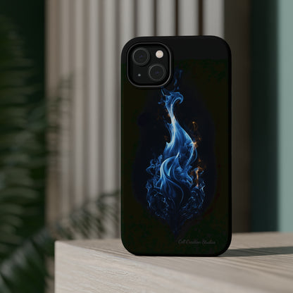 "Blue Flame" Phone Case: Ignite Your Style with Fiery Elegance -MagSafe Tough Cases