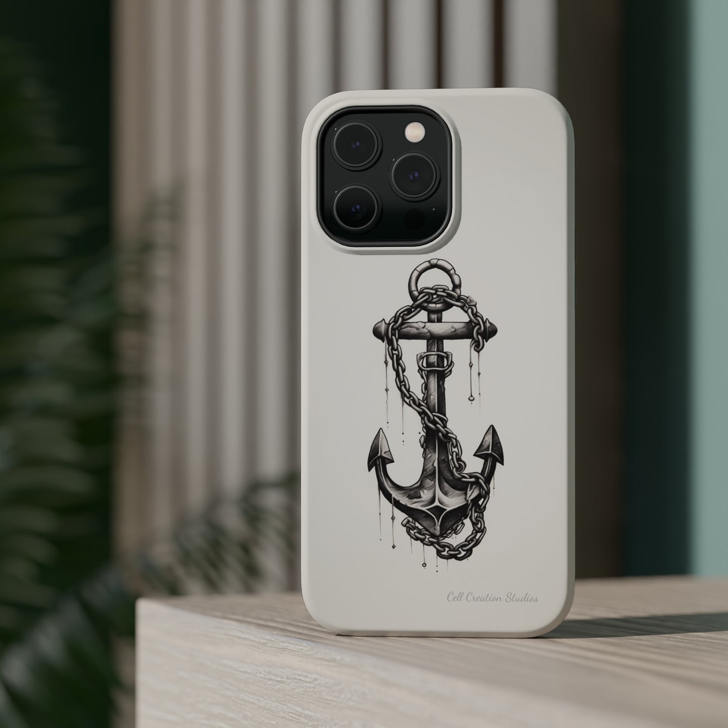 "Nautical Elegance Anchor" -MagSafe Tough iPhone Cases