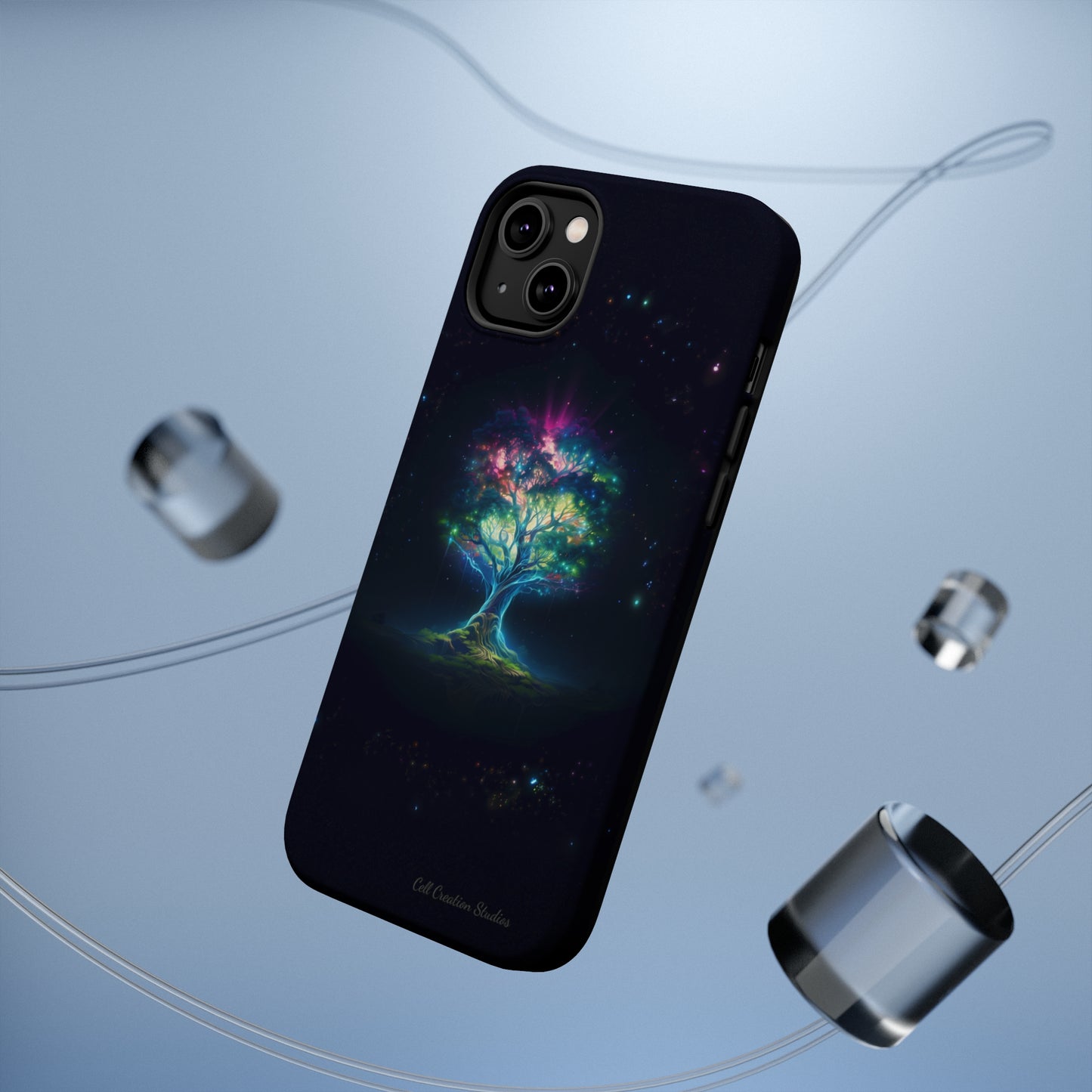 Introducing the "Holographic Tree of Life" Cell Phone Case – A Visionary Blend of Art and Technology -MagSafe Tough Cases