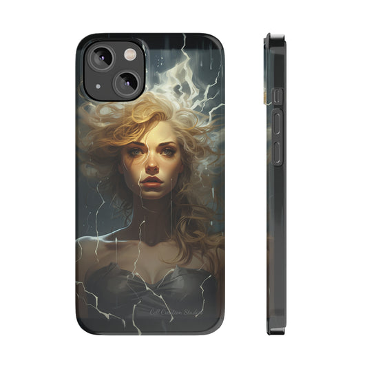 Introducing the "Electrifying Beauty" Cell Phone Case – Sparks of Style and Power -Slim Phone Cases