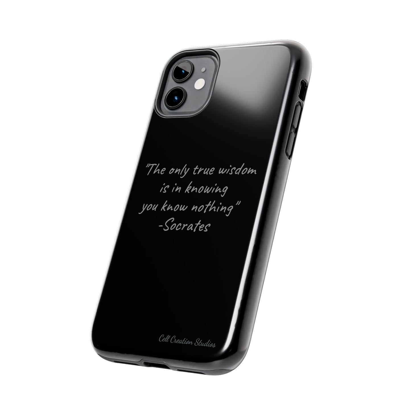 The "Socrates' Wisdom" Quote Phone Case -Tough Phone Cases