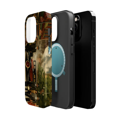 Introducing the "1920s Americana Revival" Cell Phone Case – Step into Nostalgic Elegance with a Vintage Street Scene! -MagSafe Tough Cases