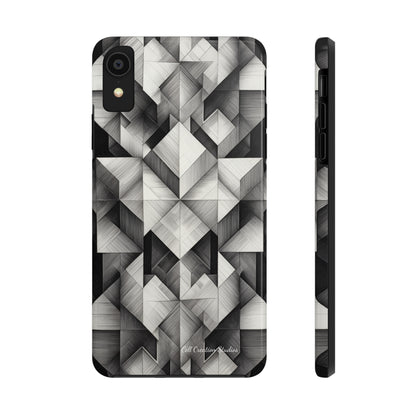 The "Black and White Geometric Pattern" Cell Phone Case- Elevate Your Phone's Style-Tough Phone Cases