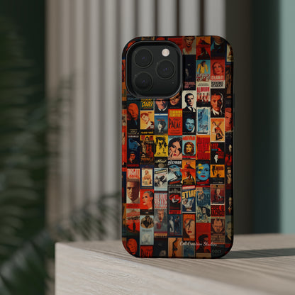 Introducing the "Vintage Movie Poster Collage" Cell Phone Case – Timeless Hollywood Charm -MagSafe Tough Cases