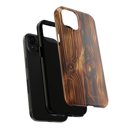 "Wood Grain Elegance" -Tough iPhone Cases