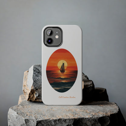 "Sailboat Sunset Serenity" -Tough iPhone Cases