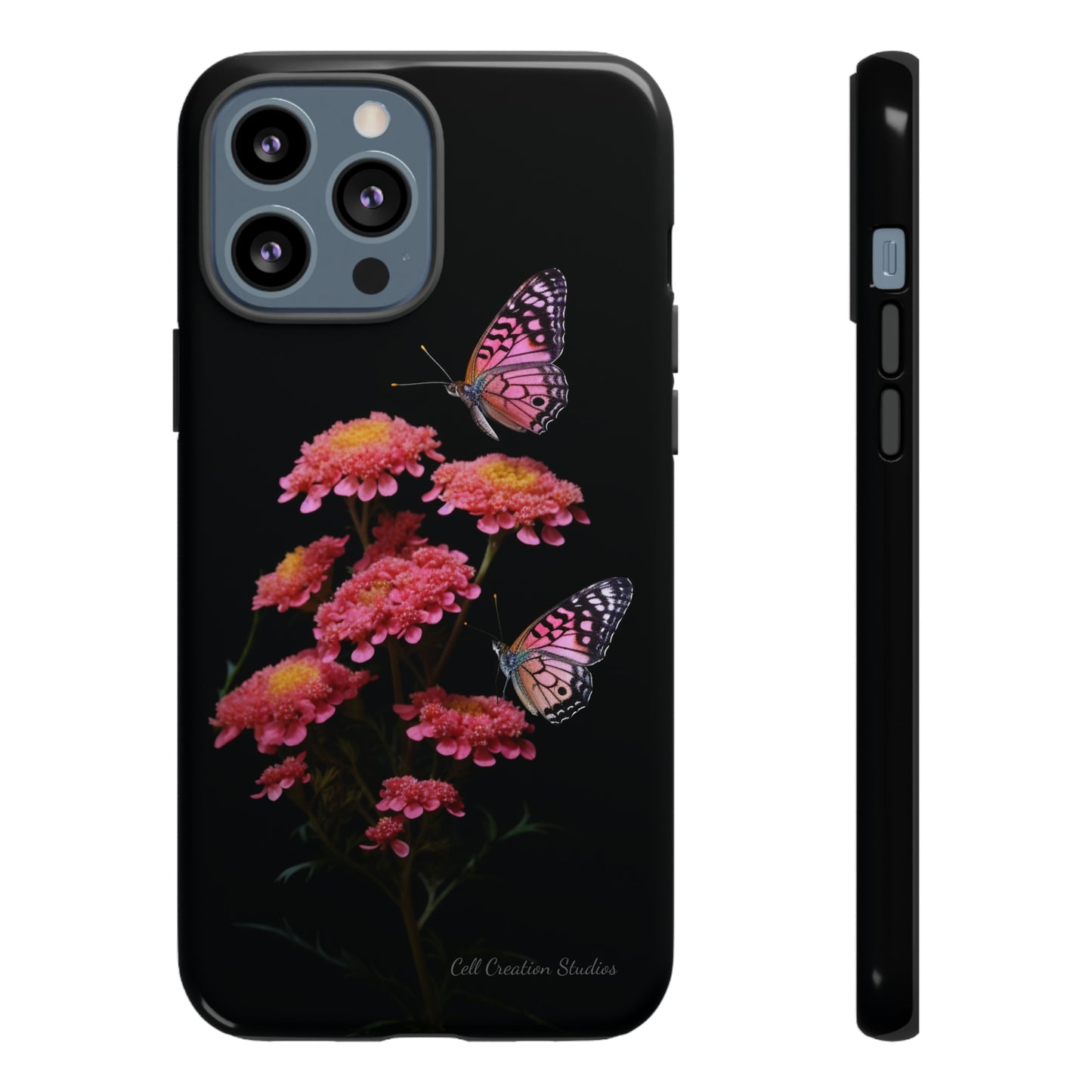 "Achillea Desert Eve Deep Rose & Butterfly" Phone Case -Tough Cases