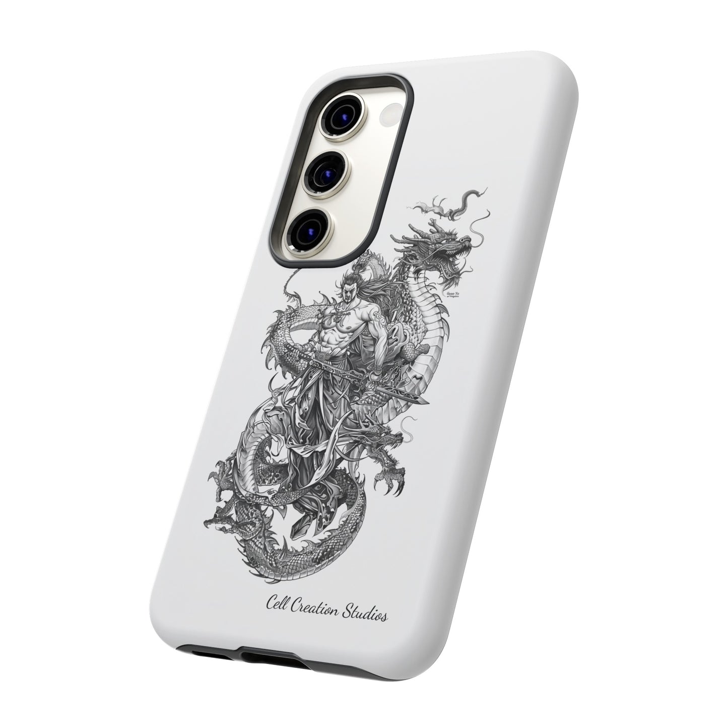 "Samurai and Dragon Sketch" -Tough Samsung Galaxy Cases