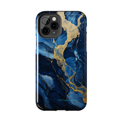 "Azure Elegance Marble" -Tough iPhone Cases