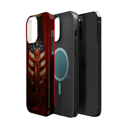 Introducing the "Vintage Glamour" Cell Phone Case – Step into 1920s Elegance with a Patriotic Twist! -MagSafe Tough Cases